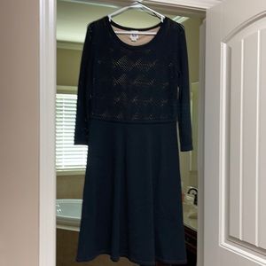 Anne Klein black sweater dress